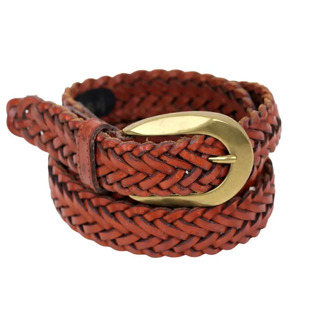Lady Canterbury BRAIDED WOVEN BROWN GENUINE LEATHER 1